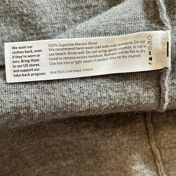 Eileen Fisher Gray Long Sleeved Merino Wool (Size: PL) - Picture 3 of 6